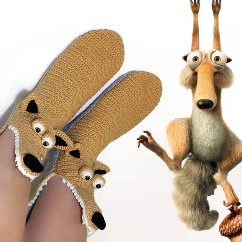Autumn and Winter Cartoon Anime Floor Socks Ice Age Squirrel Warm Medium Sleeve Woolen Socks2