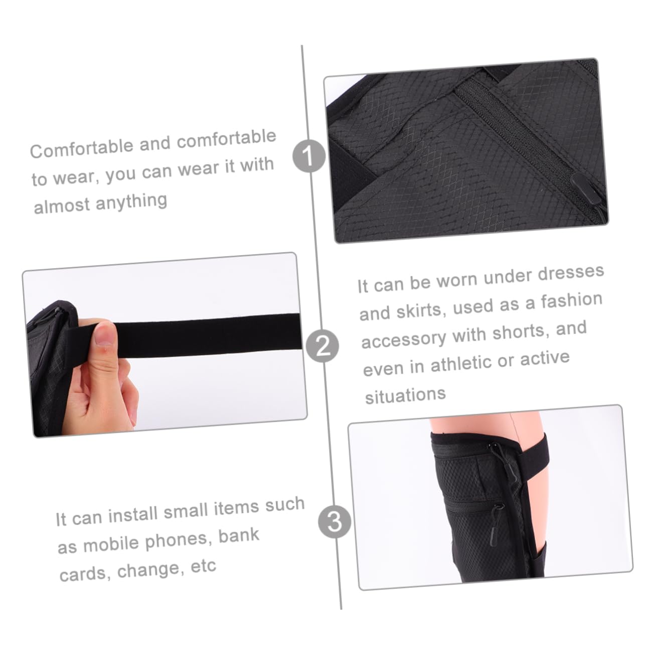 Uonlytech Bolsa De Pantorrilla De 3 Piezas Mini Teléfono Mini Teléfono Móvil Mini Teléfono Celular Brazalete De Teléfono para Correr Bolsa De Entrenamiento Teléfono Bolsa De Gimnasio