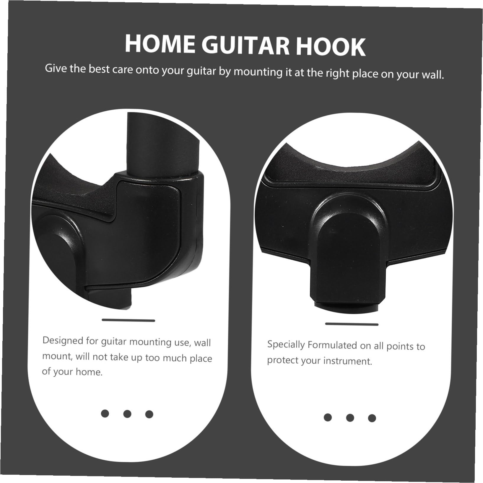 BESTonZON Ganci Per Chitarra Da Parete Set Di 6 Supporti Rimovibili Con Blocco Automatico e Base Ideali Per Chitarre Elettriche e Acustiche