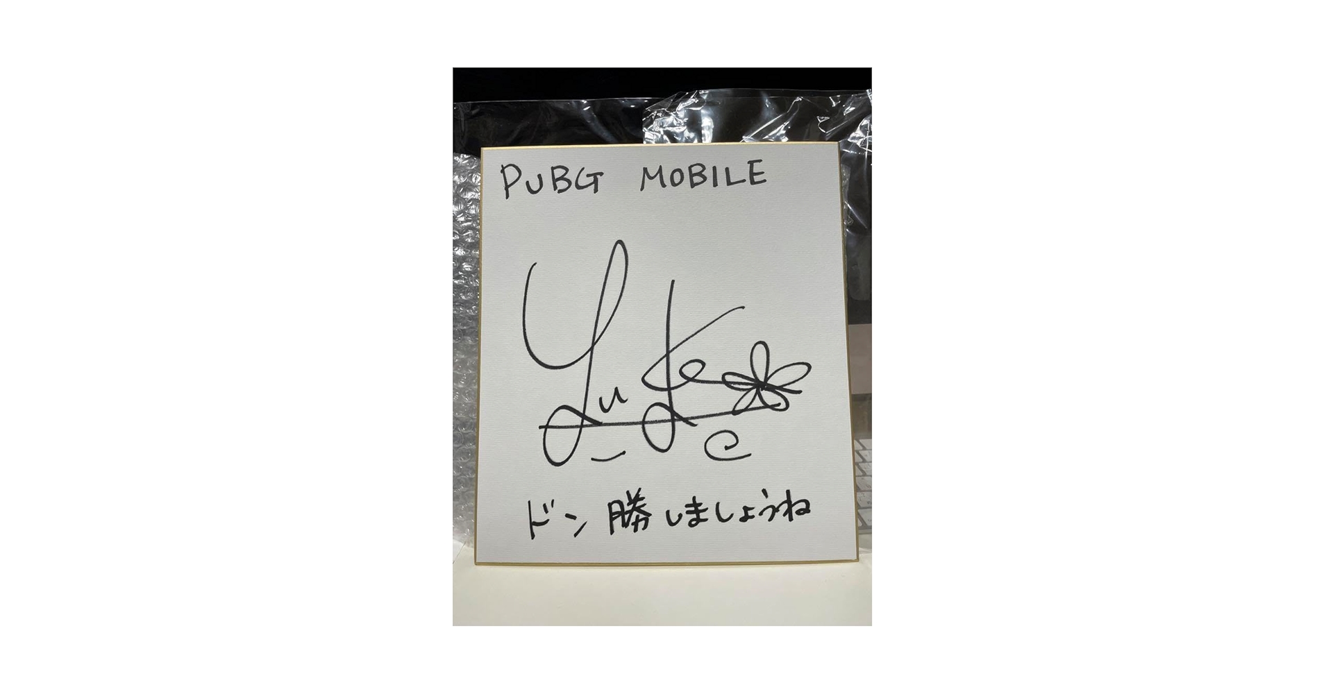 Amazon.co.jp: 超田村ゆかり 直筆サイン色紙 PUBGモバイル 最大