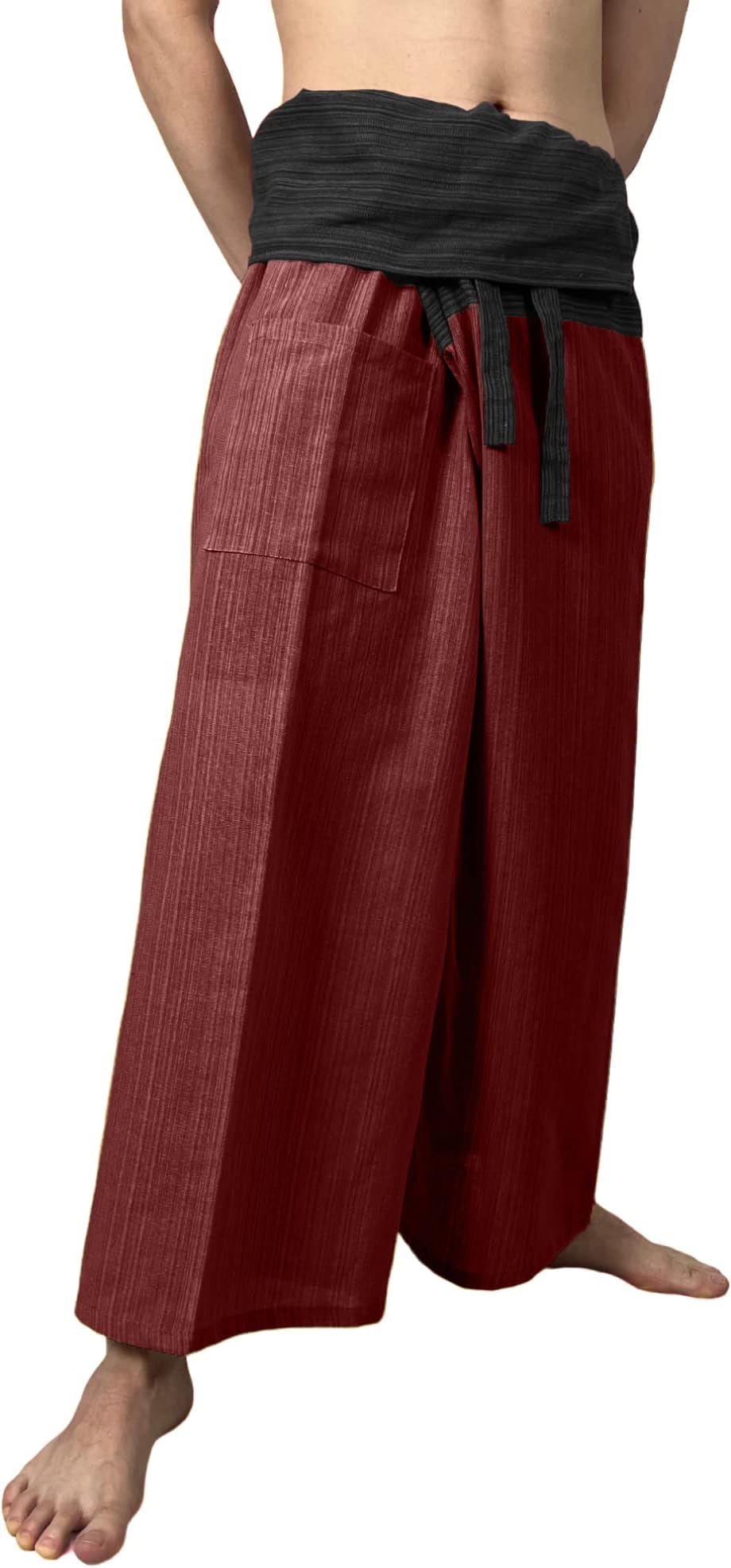 2 Tone Thai Fisherman Pants for Men & Women Trousers Perfect for Yoga, Martial Arts, Pirate, Medieval, Japanese Samurai Pantalones