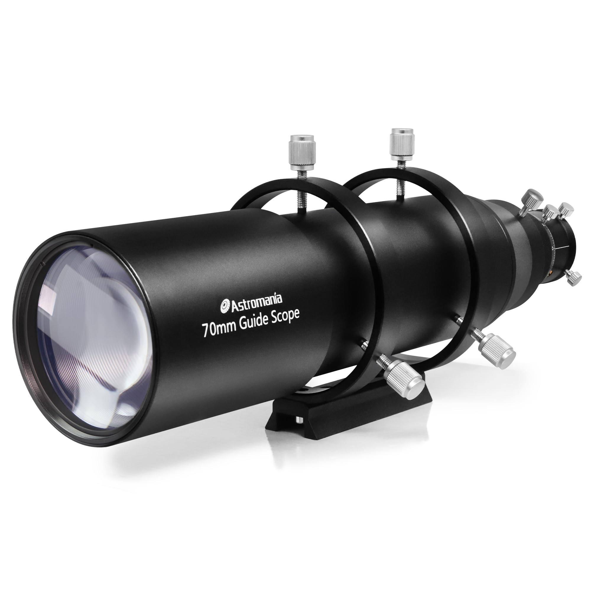 Astromania Upgrated Guide Scope 70mm FMC with Double Helical Focuser, Deluxe Finder Guidescope Kit Compatible with 1.25 inch Eyepiece for Astronomy