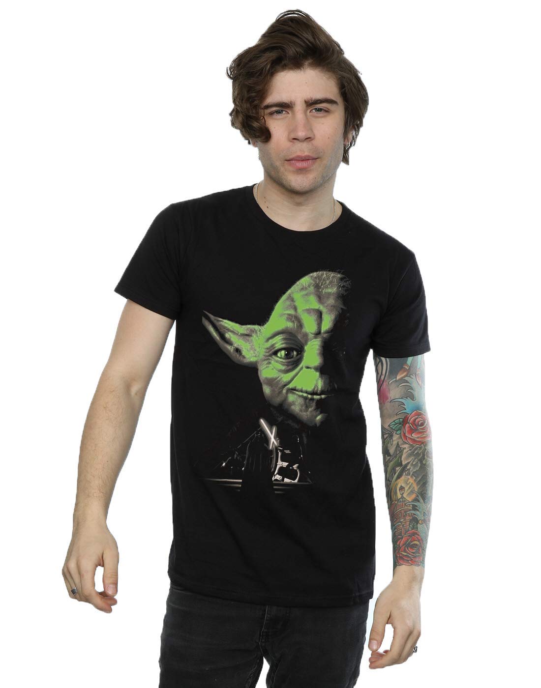 Star Wars Men's Millennium Falcon Blueprint T-Shirt Large Black