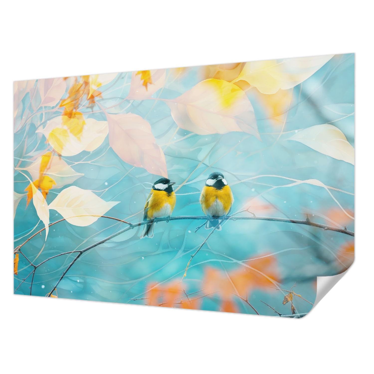 Décor Mural Haute Qualité Tulup adhésif 104x70 cm oiseaux printaniers
