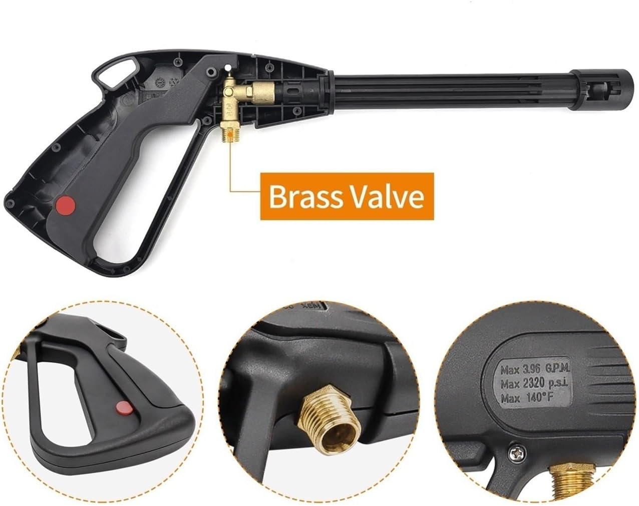 SSIMOO Pressure Washer Water Spray Lance Nozzle Car Washer Jet Lance Spear Nozzle Compatible with Champion Hammer Flex Crosser Pressure Washer(Turbo and Jet Lances)