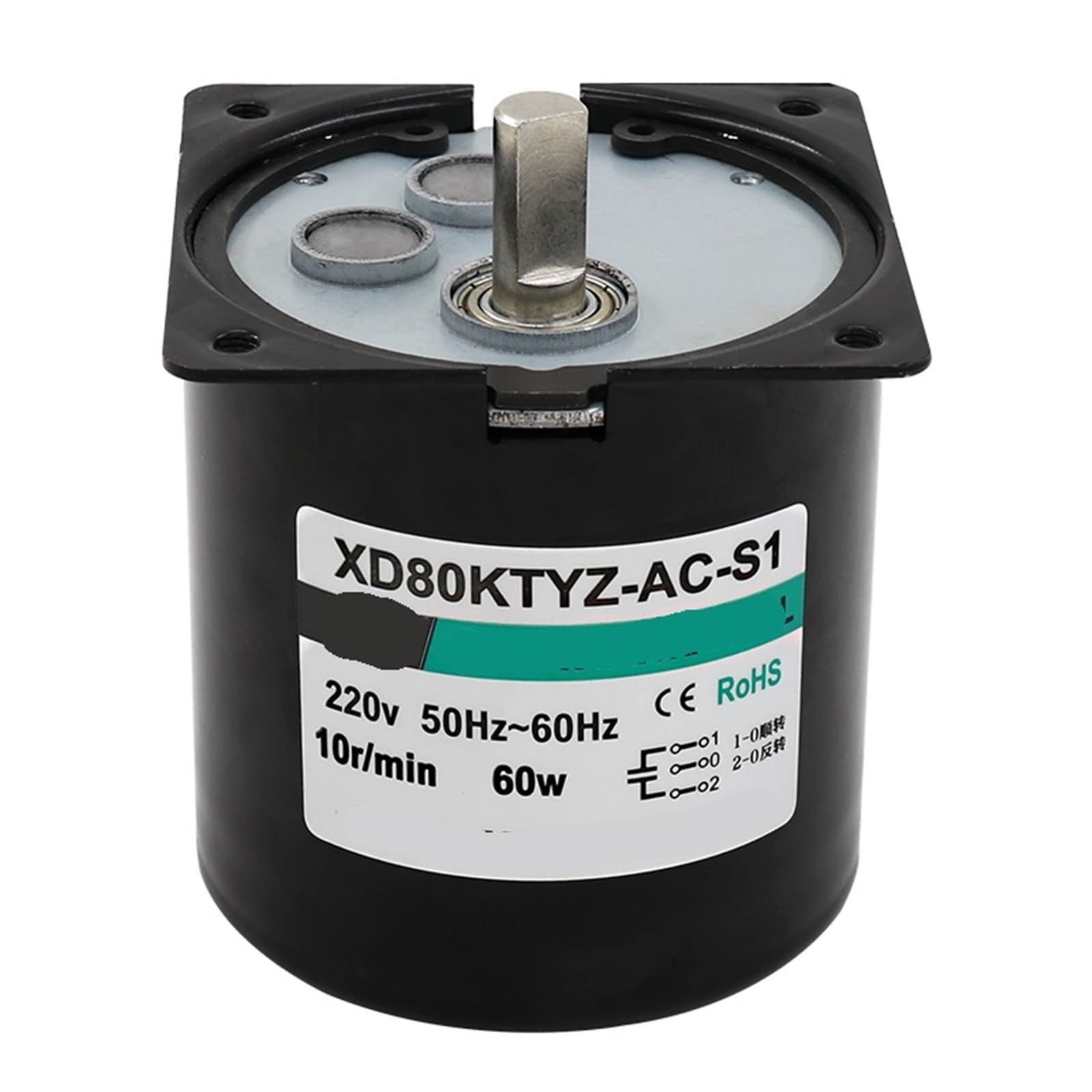 ANERTQUIH 80KTYZ 5rpm -110rpm AC 220V 60W Permanent Magnet Synchronous Gear Motor 1Pcs(60RPM)