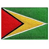 Cypress Collectibles - Guyana Flag Patch - Premium Embroidered Appliqué - South American Country Iron On Patches - Dimensions: 3.5" x 2.5"