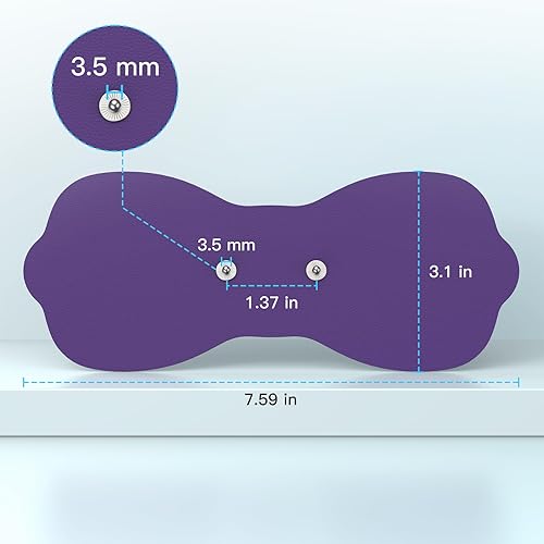 Miniatura 2 de Tens Unit - Almohadillas de electrodo inalámbricas, almohadillas de repuesto MASTOGO con conectores estándar de 0.138in (4 unidadesjuego)