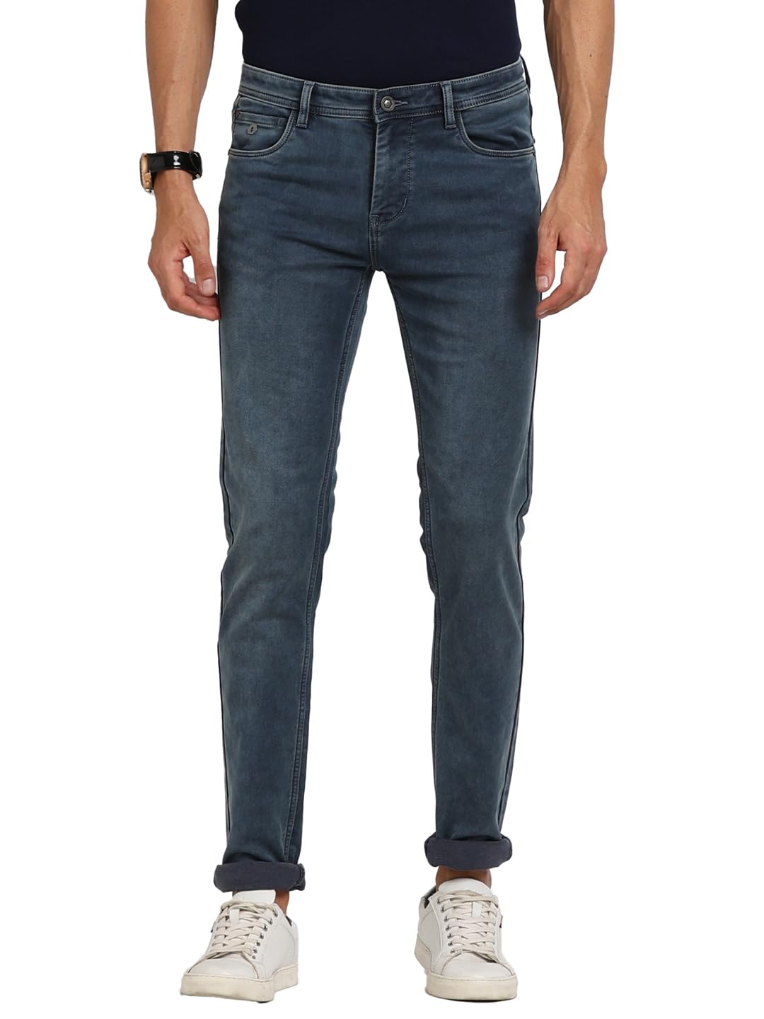 turtle Men Cotton Stretch Solid Narrow Fit Blue Jeans||Men's Jeans||Men's Denim||Stretchable Jeans-picture-19