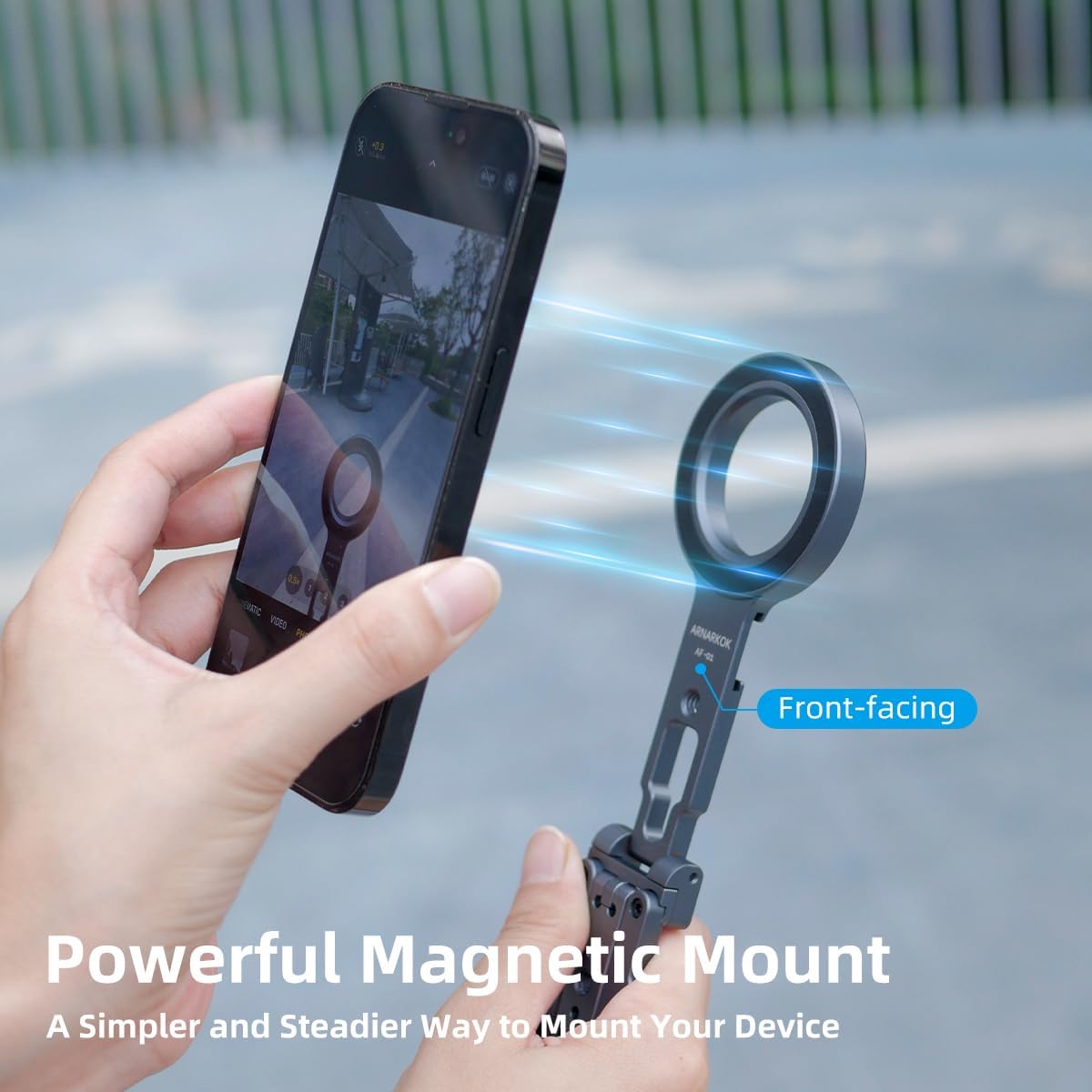 Dual Magnetic Phone Mount Magsafe Pocket Foldable Mini Tripod Magnetic Phone Holder for Smart Phone,All 3 Legs Magnetic,Gym Essentials,Magnetic Phone Mount Stand,Travel Selfie Stick Vlog Rig - Image 3