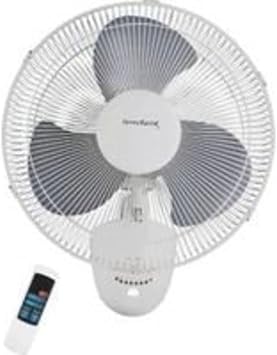 Homebasix FW40-S1 مروحة تثبيت الجدار الأفقي المتذبذب ، أبيض