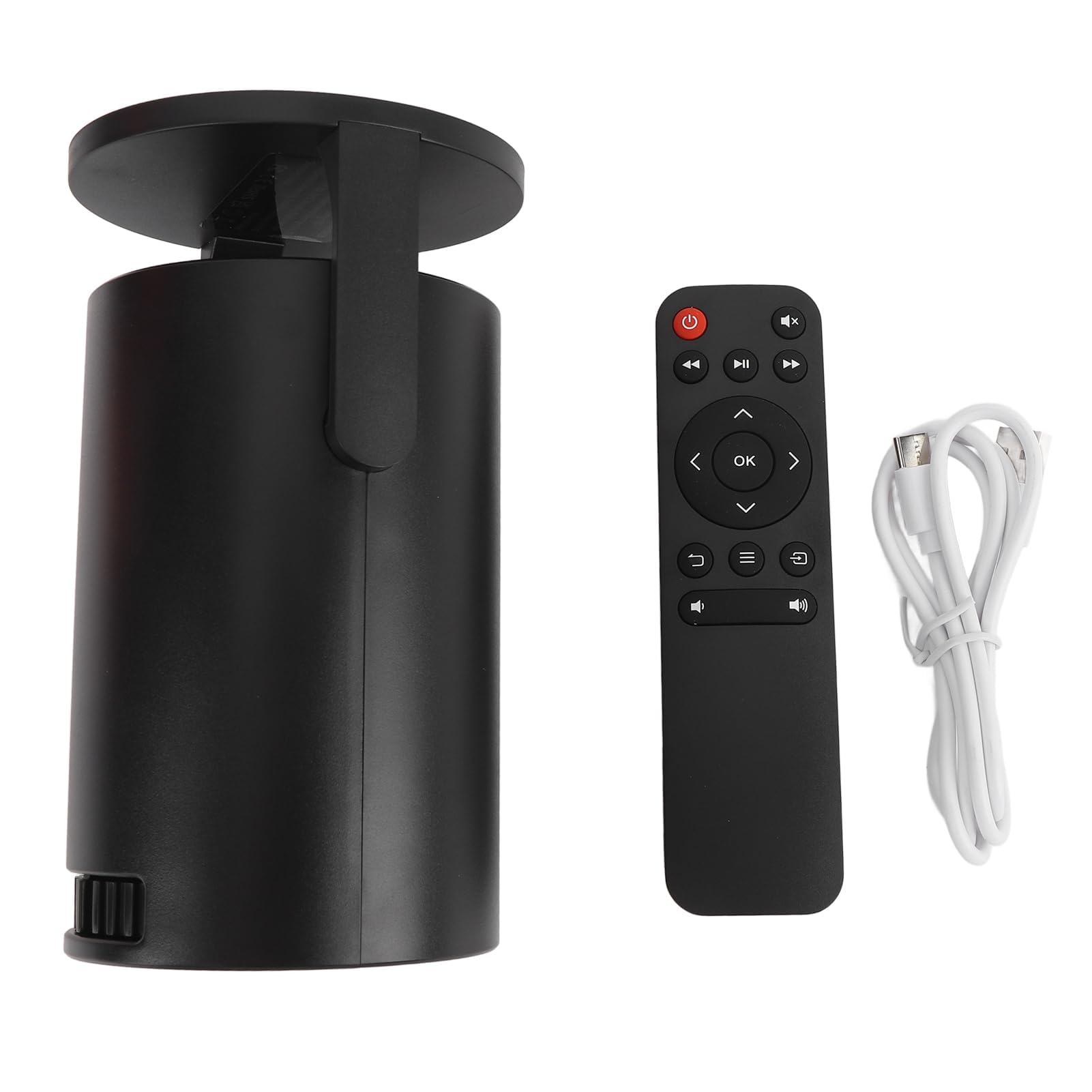 Dpofirs Proiettore Portatile con WiFi e Bluetooth, Proiettore a Soffitto 1080p 270 ° ROTALLE, Proiettori di Film per Video Keystone Automatico per Smartphone PC per Laptop
