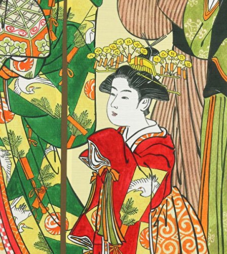 Amazon.co.jp: 光沢感のある浮世絵のれんロング85センチ×150