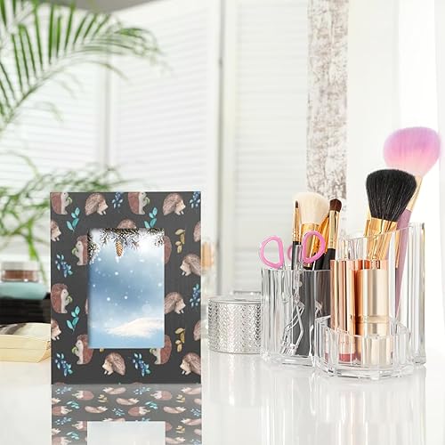 Miniatura 7 de Erizos Animals Pattern 4x6 Picture Frame with Stand Natural Wood Photo Frame with High-Definition Acrylic Plexiglass Vintage Picture Frames for Wall