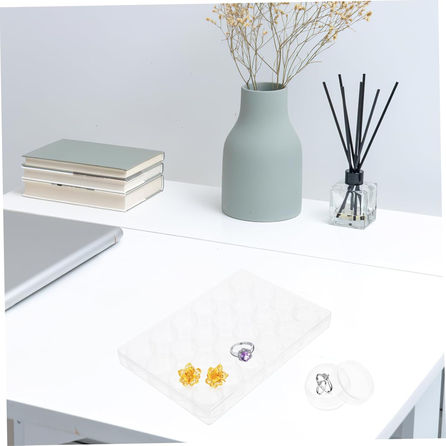 KONTONTY Organizer Box Dividers Bead Storage Boxes for Jewelry Making Diamond Bead Holder Craft Storage Portable Design