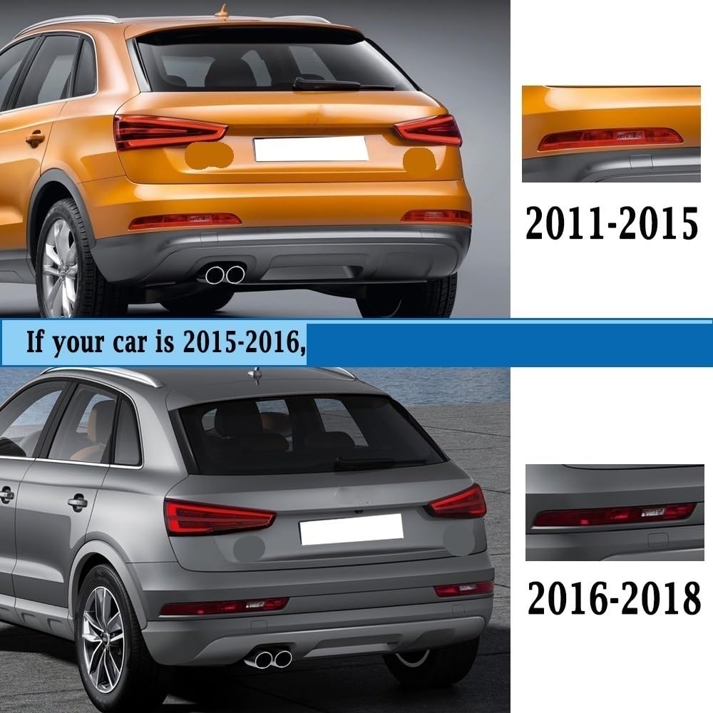 para Q3 2011-2018 parachoques trasero Luz trasera intermitente Luz de Freno parada con 4 bombillas Luz señalización trasera 8UD945095B 8UD945096B Fanale Posteriore Auto(Right for 2017-2018)