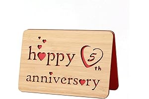 Personalized Handmade 5th Anniversary Card for a Special Celebration