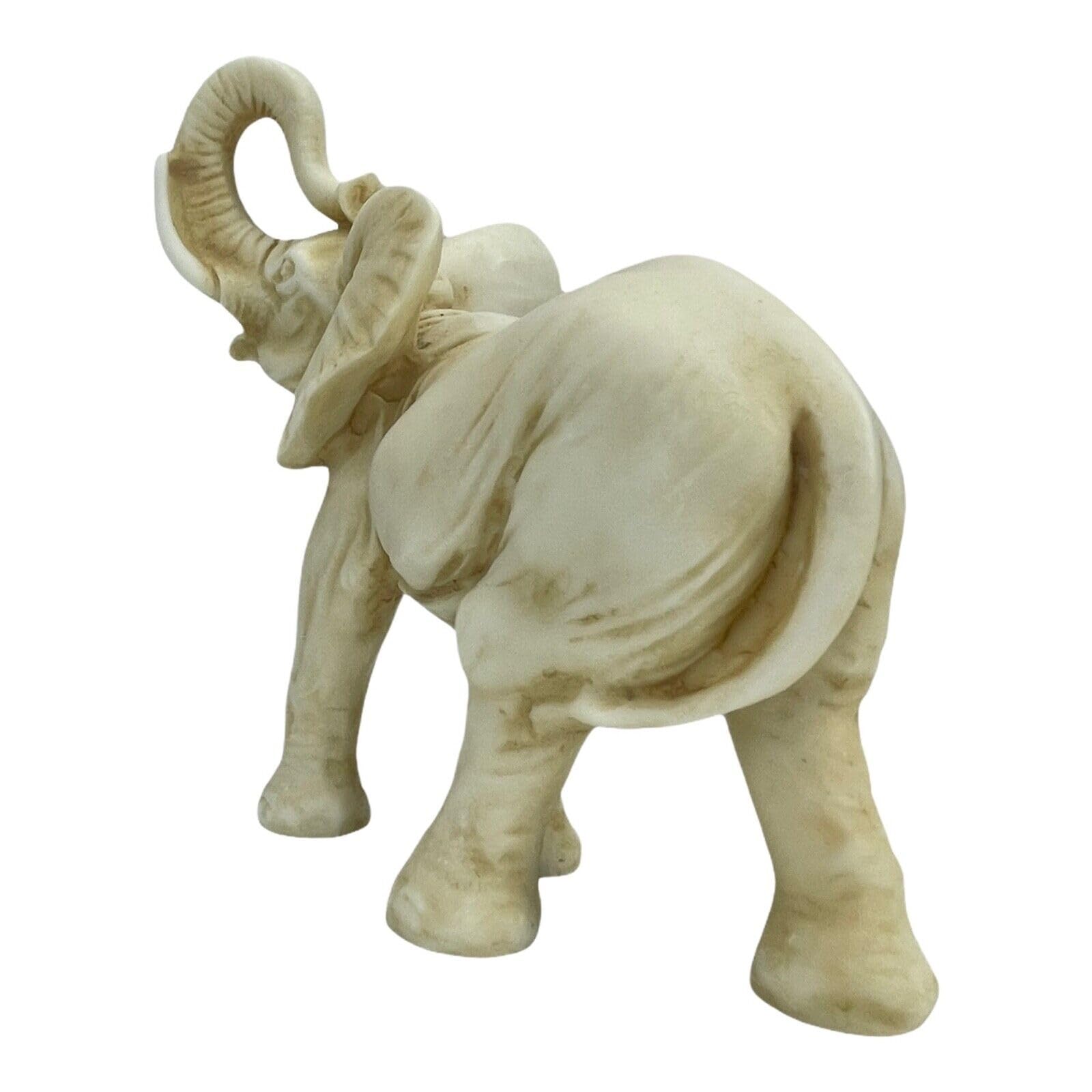 Elefante con tronco in alto, statuetta portafortuna per la casa, 15 cm