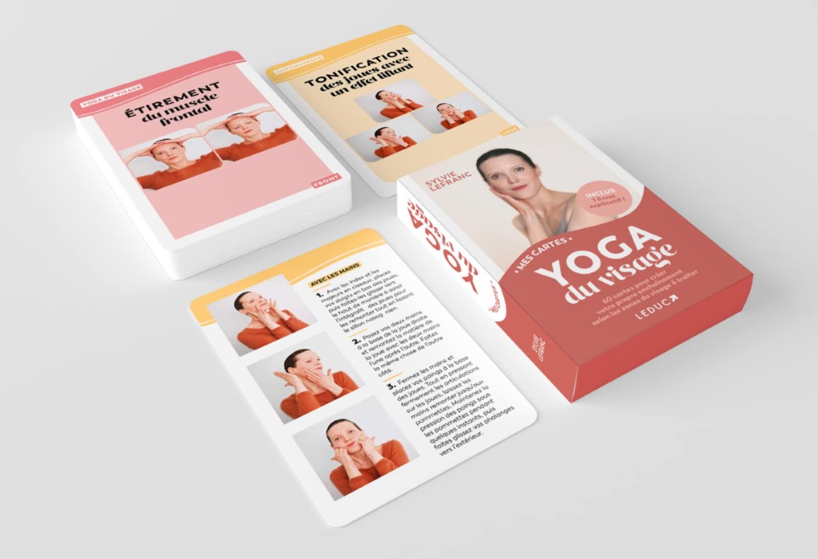 Mes cartes yoga du visage: 60 cartes pour créer votre propre enchainement selon les zones du visage à travailler