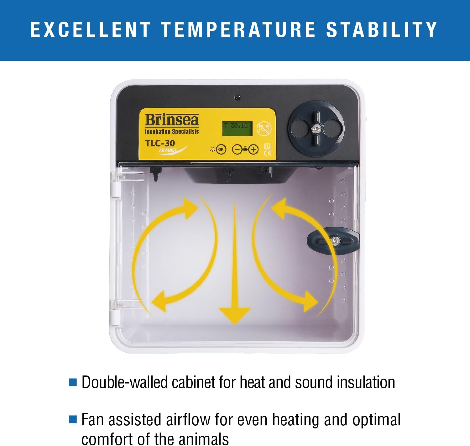 Brinsea TLC-30 Advance Portable Pet Brooder Incubator for Puppies, Kittens, Small Mammals with Heating and Temp Control, Newborn Puppy Incubator for Kittens, Birds and Other Animals