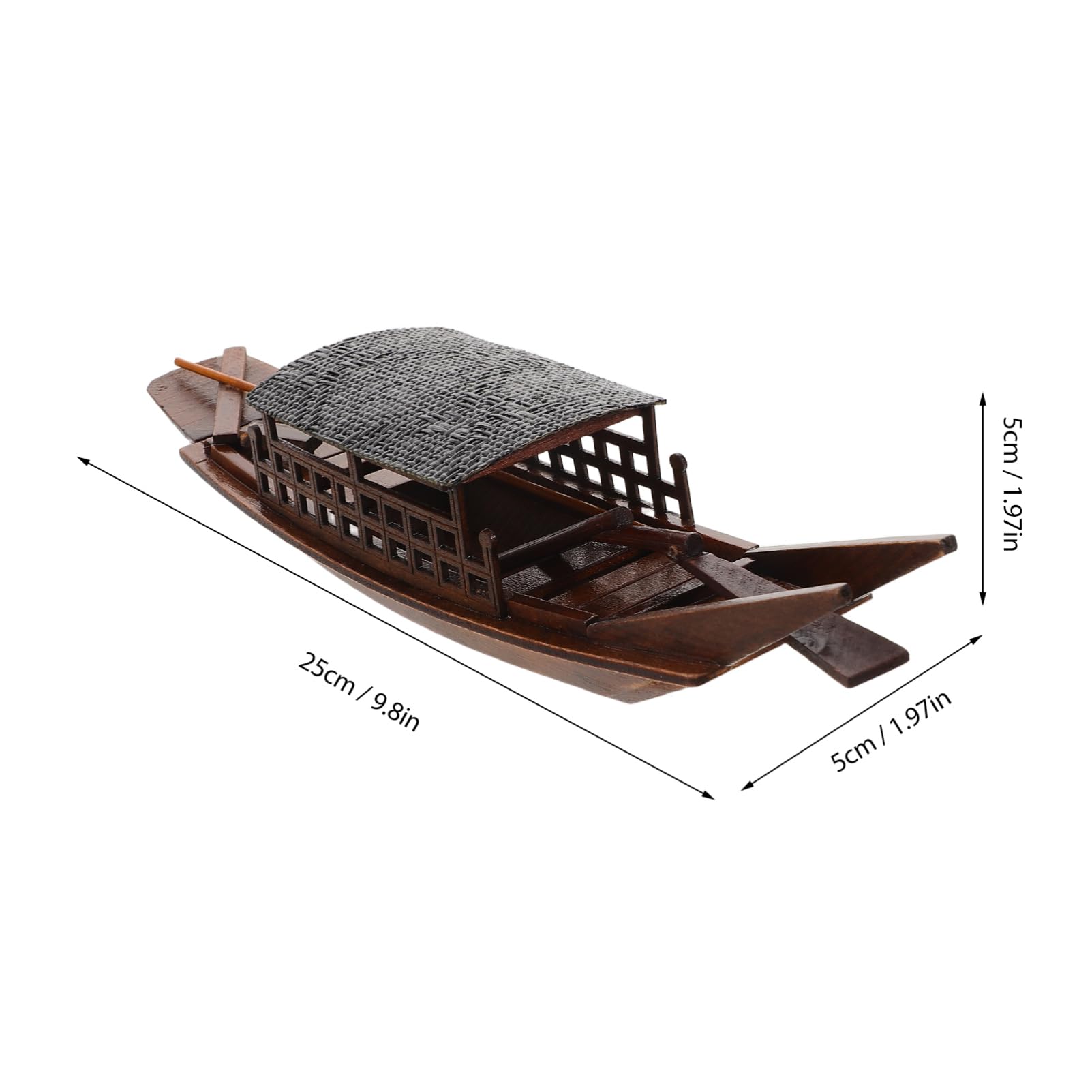 Kisangel Wooden Sailboat Model Vintage Nautical Decor for Home Office Sailboat Models for Educational Displays Traditional Craftsmanship Inspired by Water Town Culture