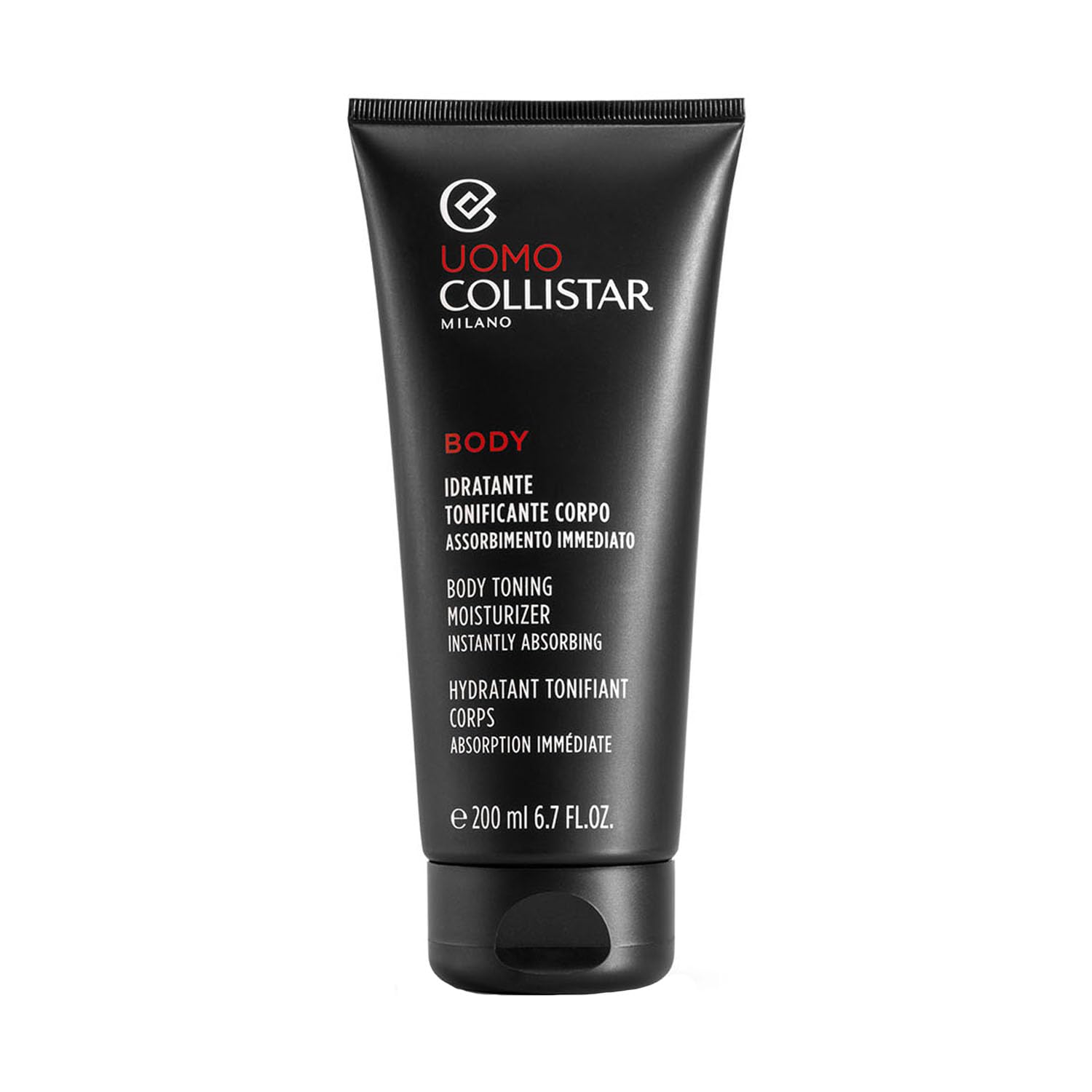Collistar Crema Uomo Idratante Tonificante Corpo, Crema-Gel Fresca, Idratante e Rinfrescante, Effetto Tonificante, Assorbimento Immediato, Finish Asciutto, 200 ml