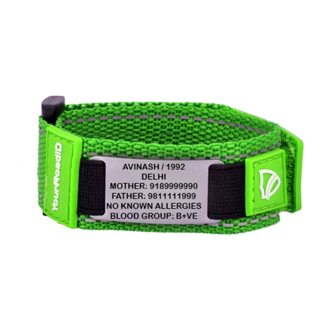Your Road ID Medical Bracelet - Green Sport ID Wristband with Engraving - Nylon Strap with reflective 3M Strip Identification Bracelet and Sport ID for Runners, Athletes, Travellers and Cyclists (Green) (B08VTLR8PK) Amazon Price History, Amazon Price Tracker