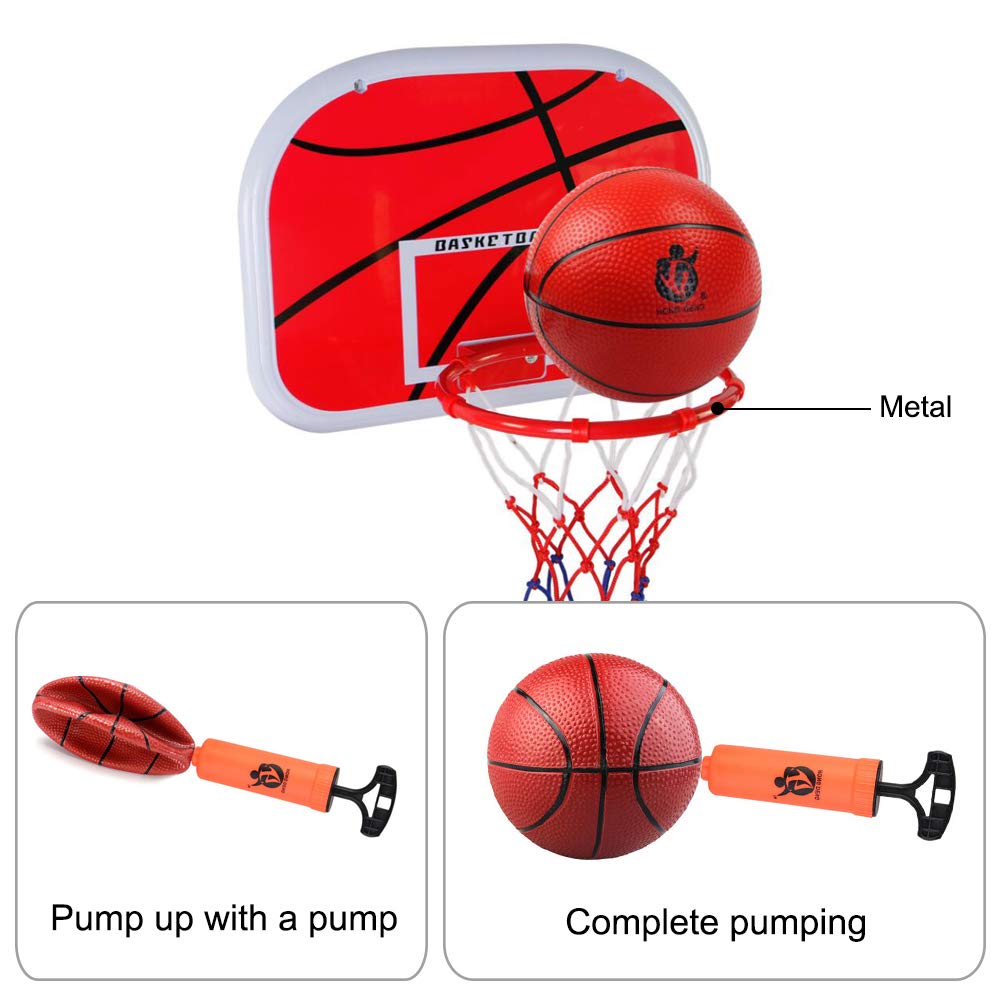 Wall Mounted Basketball Hoop Over The Door Mini Hoop For Outdoor Adults Kids Blue