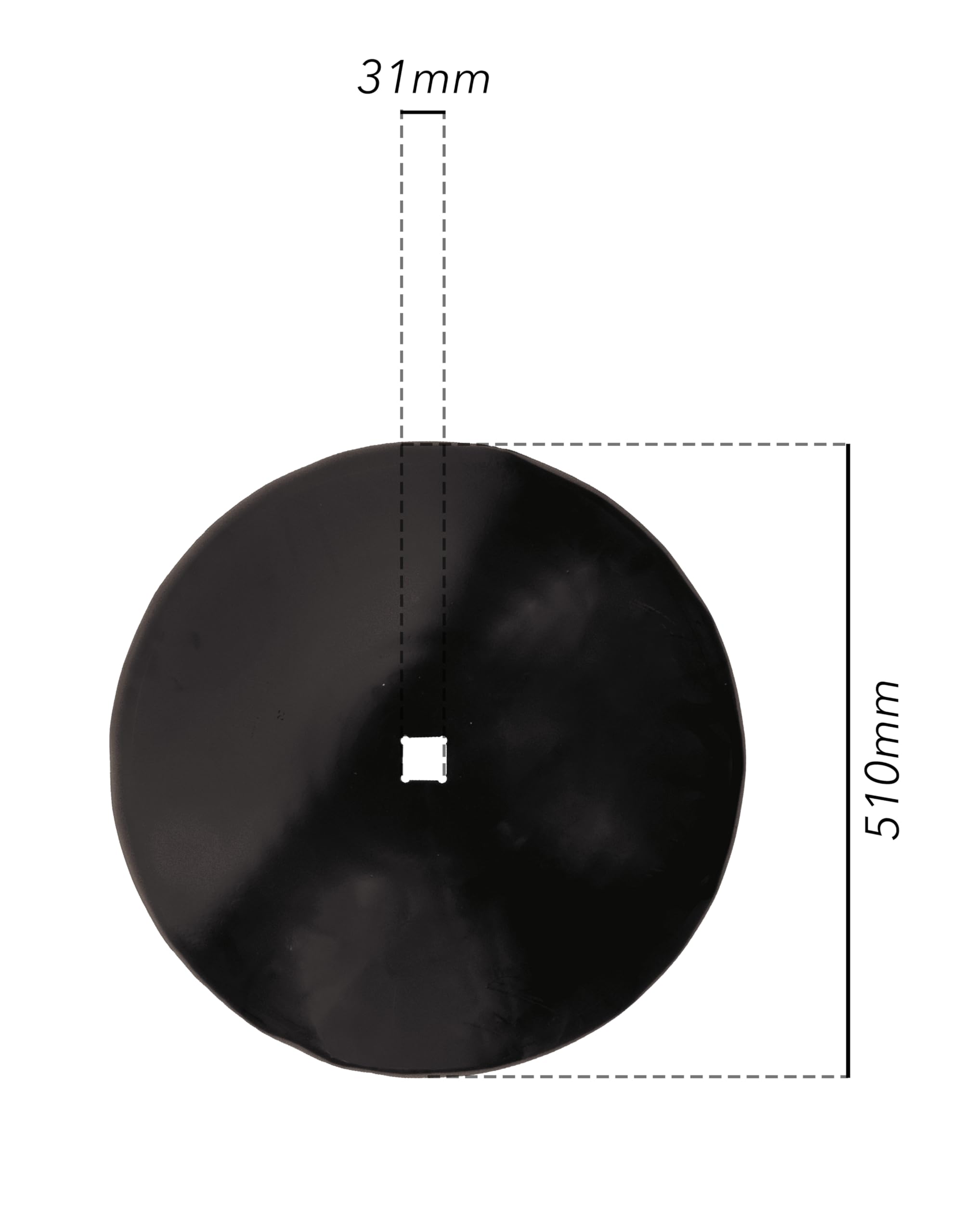 Ama Disco Frangizolle Liscio Ø 510 mm Spessore 3,5 mm Foro Quadrato 31 mm in Acciaio al Boro, Made in Italy
