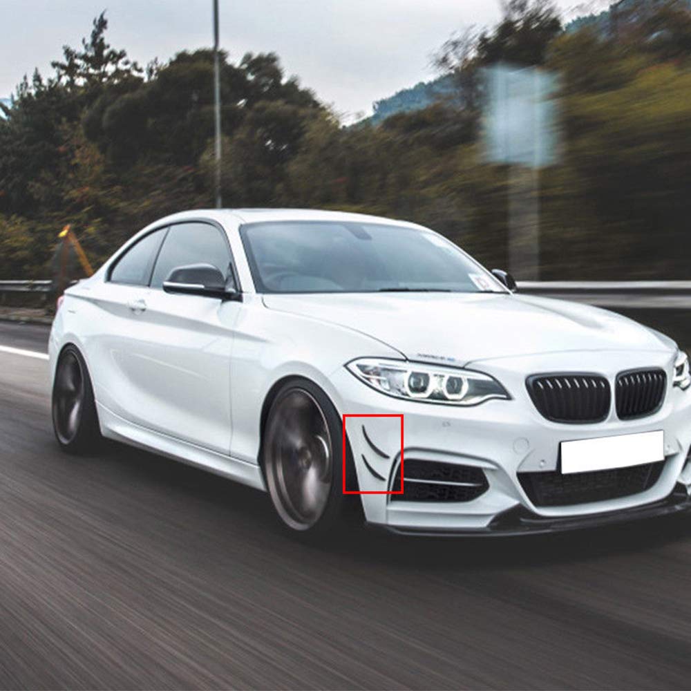 Racing Ajuste Universal Aletas del Parachoques Delantero Canards Spoiler Splitter Difusor Adornos
