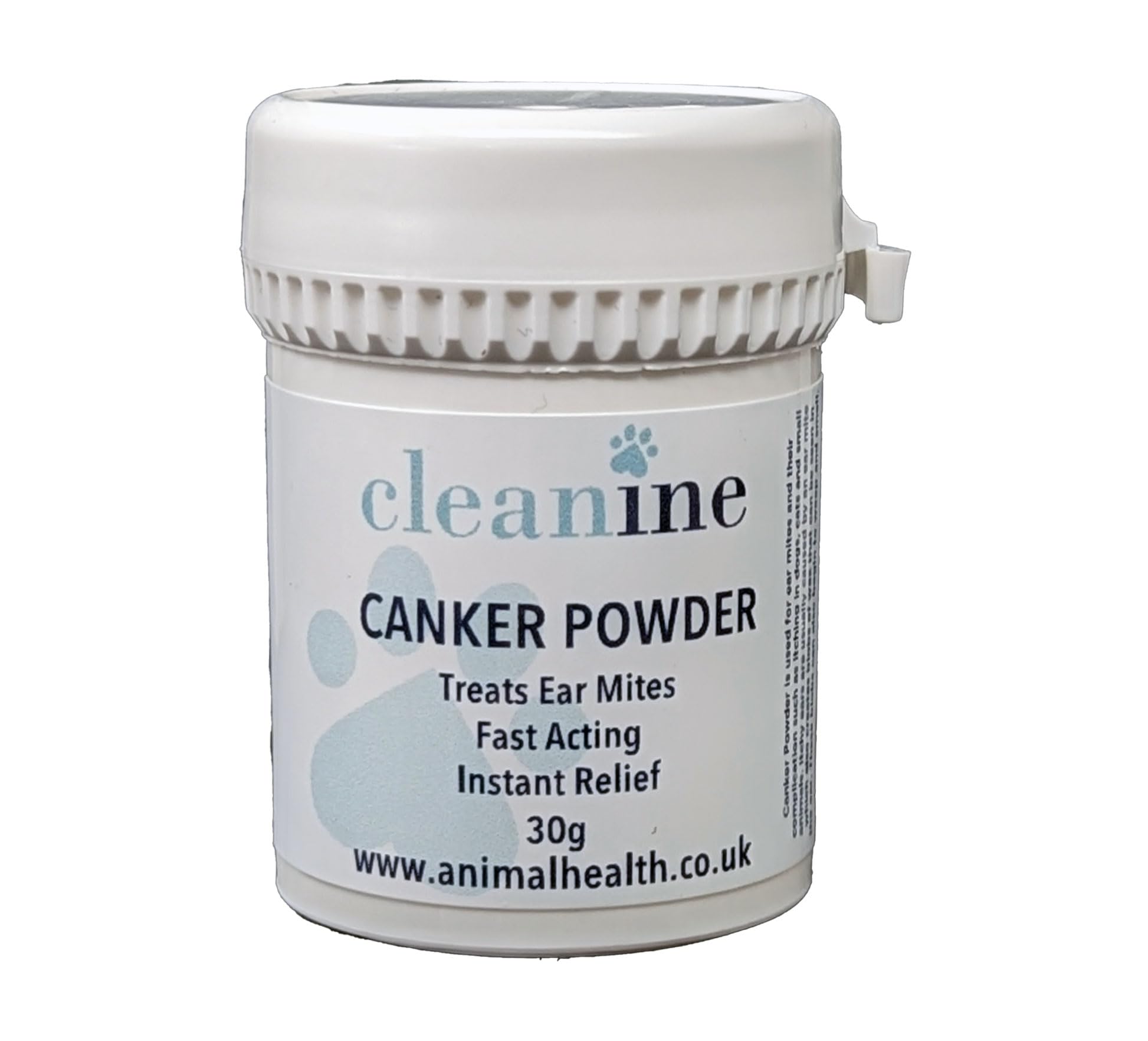 Ear Mite Powder Fast Acting Stops Discomfort, Head Shaking, Wax, Mites Gunk & Ear Odour For Dogs, Cats, Horses, Rabbits and Small Animals (30g)
