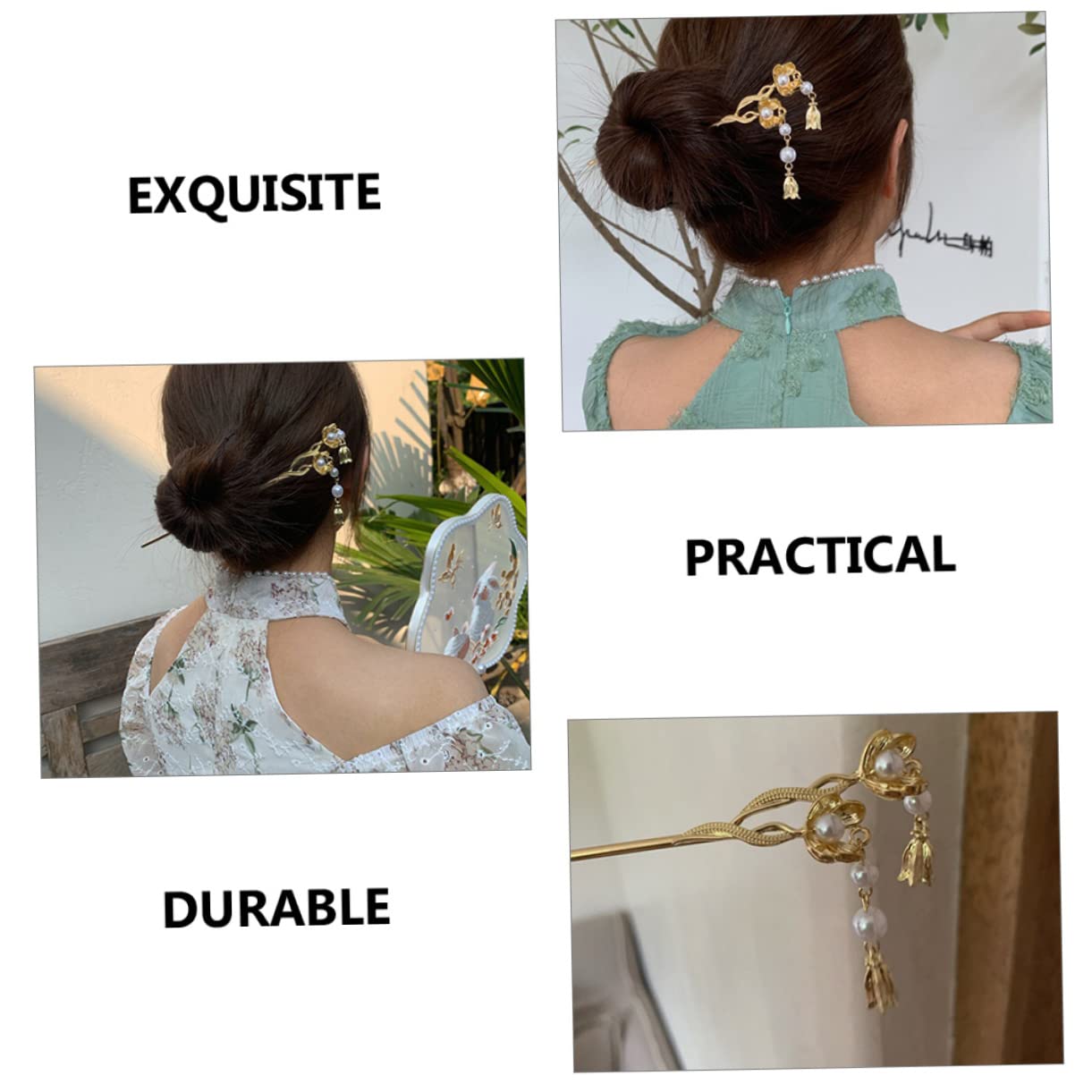 Healeved 5 Juegos De Horquillas De Metal Con Forma De Flor Para Niñas Accesorio Para El Cabello De Mujer Para Moño (2 Unidades)