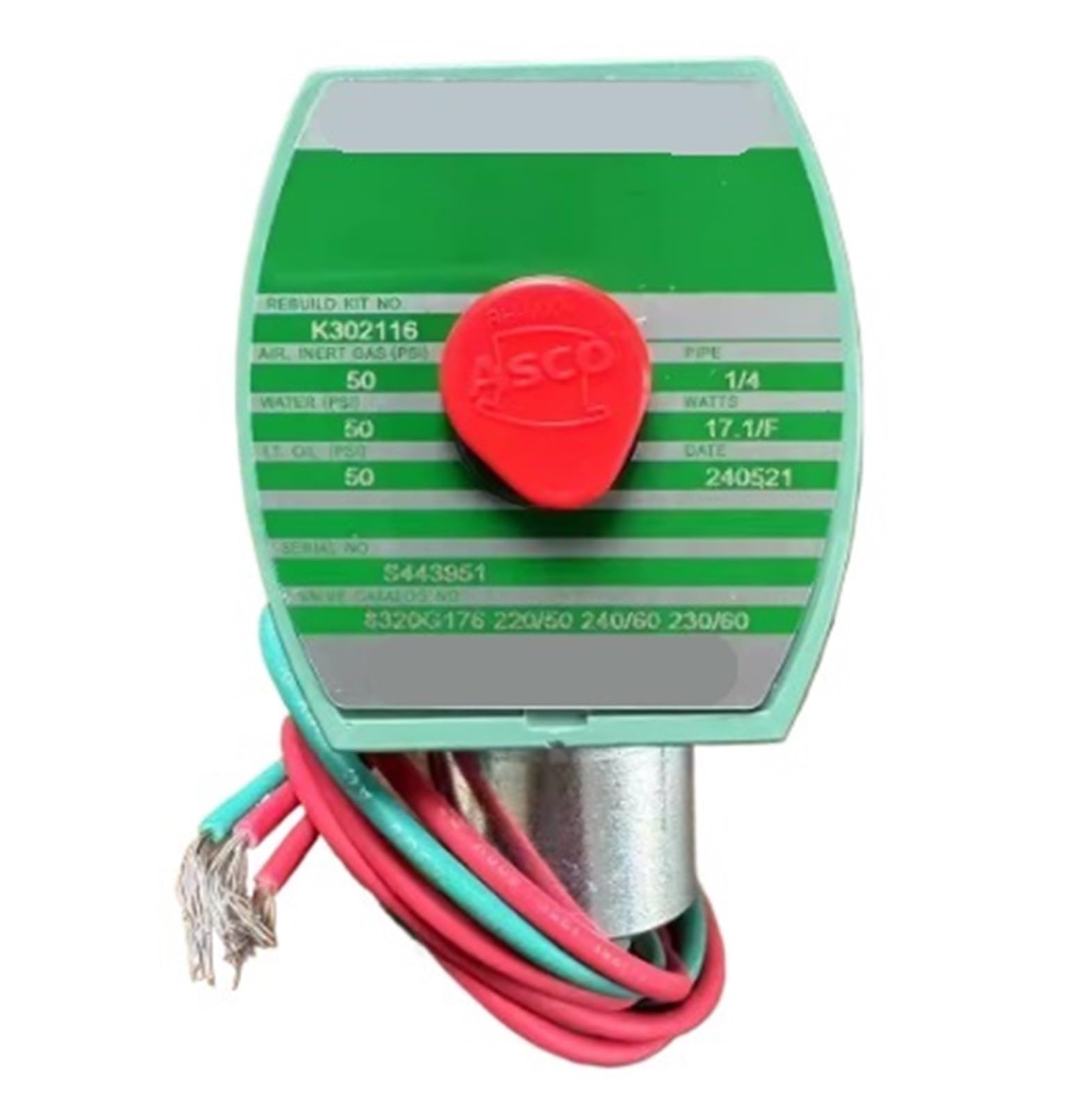 Électrovanne 8320G176 haute performance avec corps robuste en laiton brossé