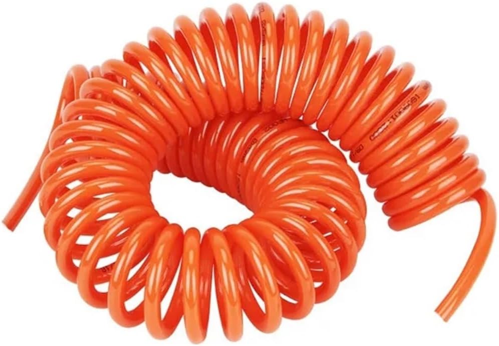 High-pressure PU Spring Air Tube 3/6/9/12/15M Compressor Hose Spiral Pipe Pneumatic Polyurethane Telescopic Tool(10x6.5mm Black)