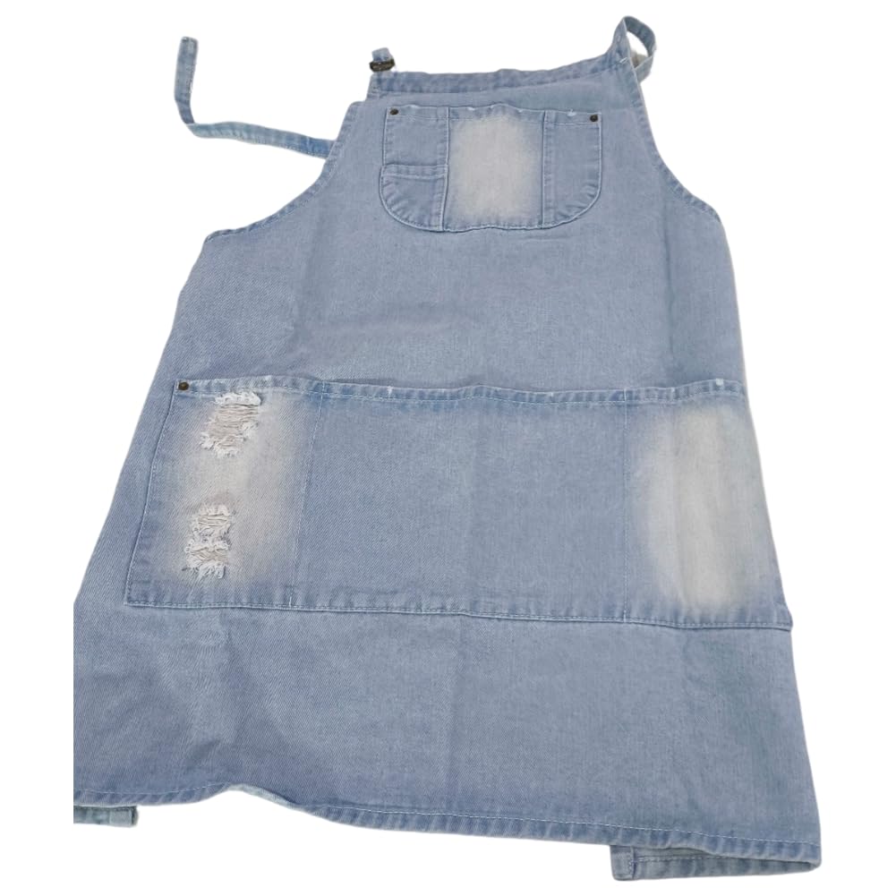 Tablier en jean anti taches avec poches pour protéger vos vêtements
