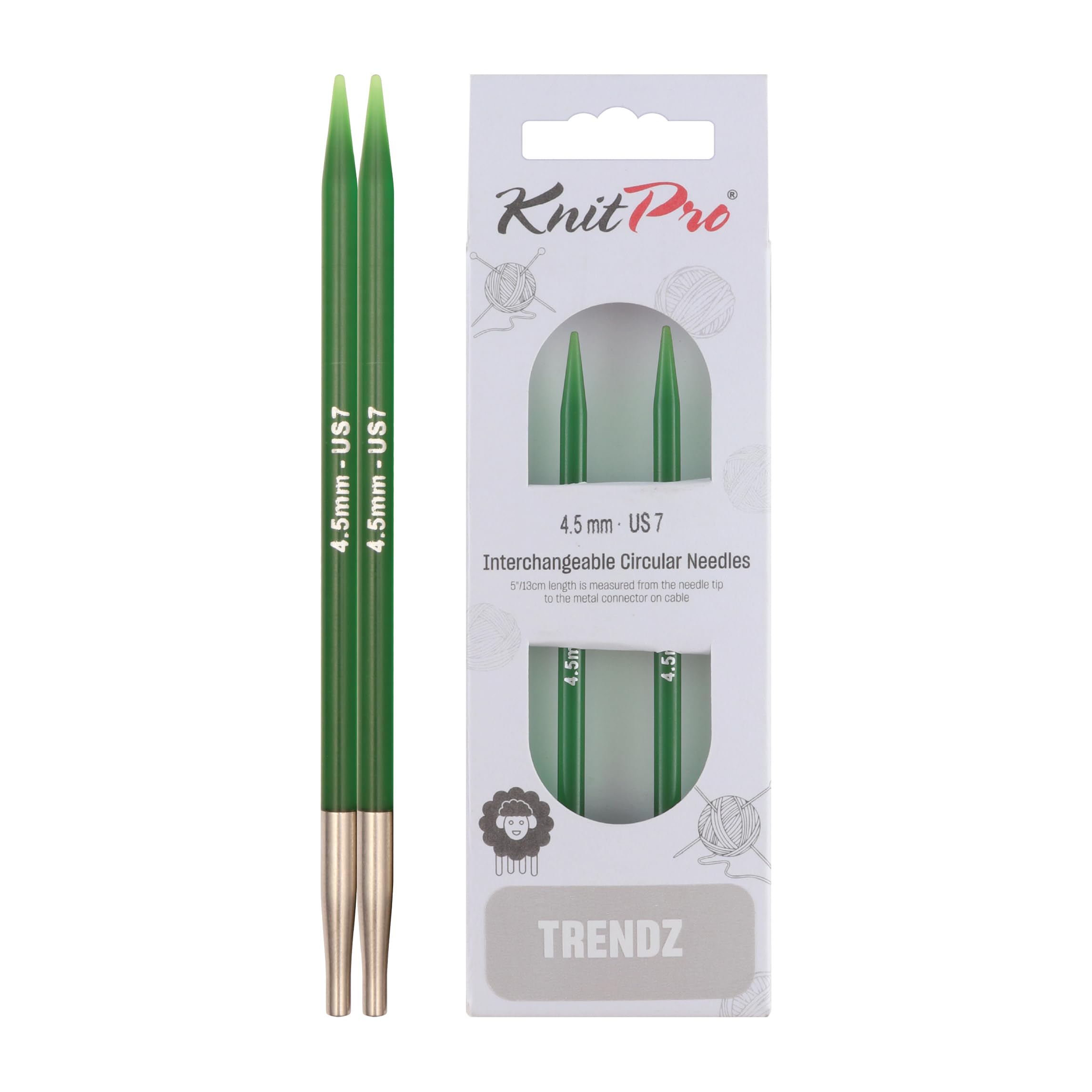 KnitPro Trendz Interchangeable Circular Needles 5" (13cm) | 4.50mm