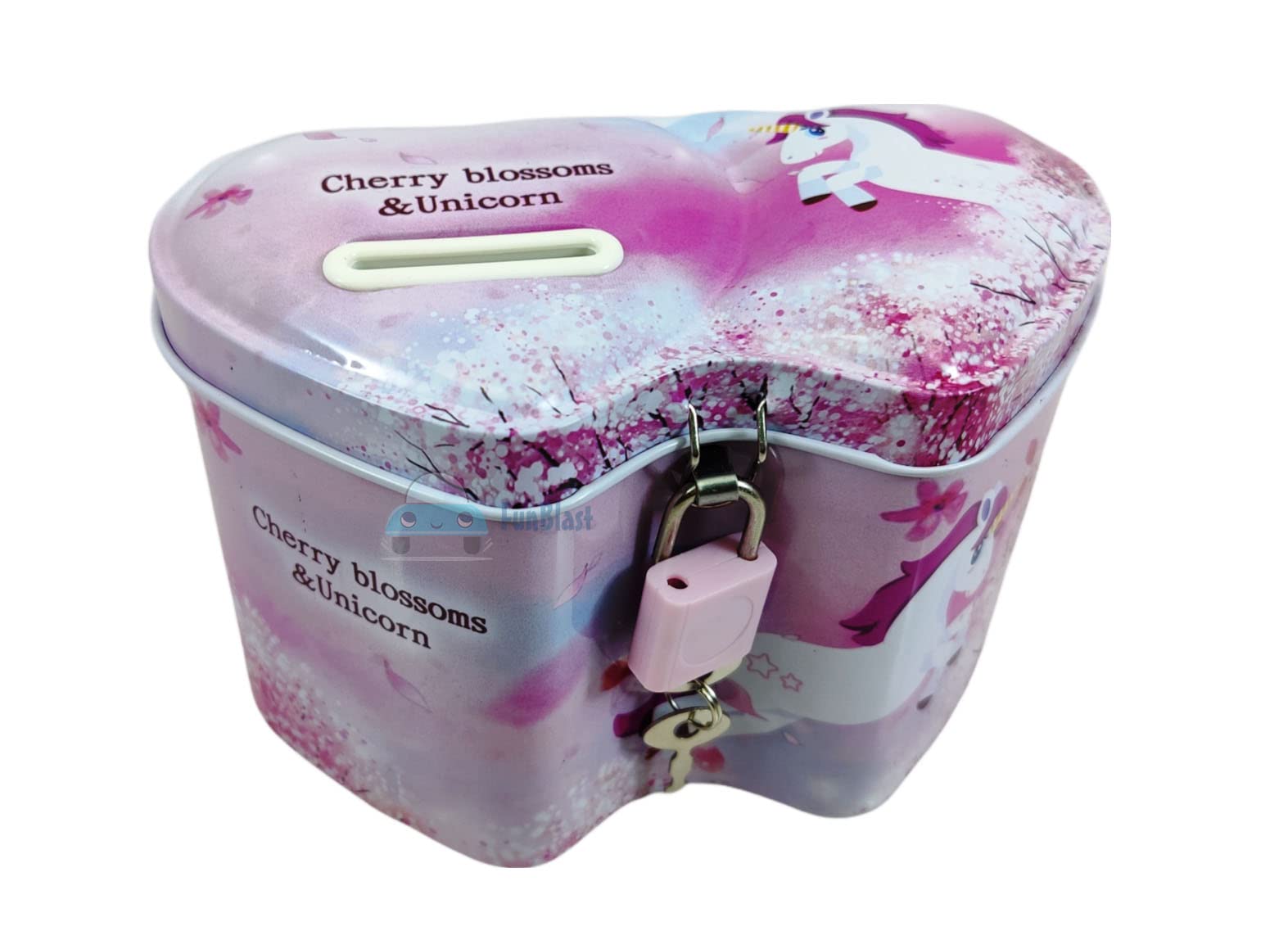 FunBlast Money Saving Tin Coin Bank with Lock and Key – Unicorn Coin Box for Kids, Boys, Girls, Piggy Bank for Kids, Money Box for Kids, Birthday Return Gift (Unicorn) (B09MRXMJ8D) Amazon Price History, Amazon Price Tracker