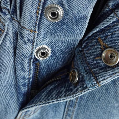 KIDSCOOL SPACE Calça jeans infantil para bebês meninas, cintura elástica com bolsos inclinados em ar