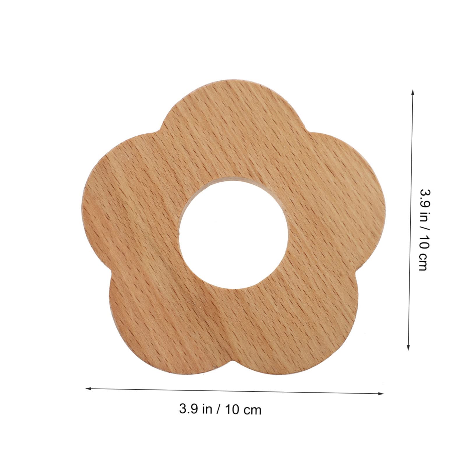 Posavasos de Madera en Forma de Flor 7 Piezas Antideslizantes