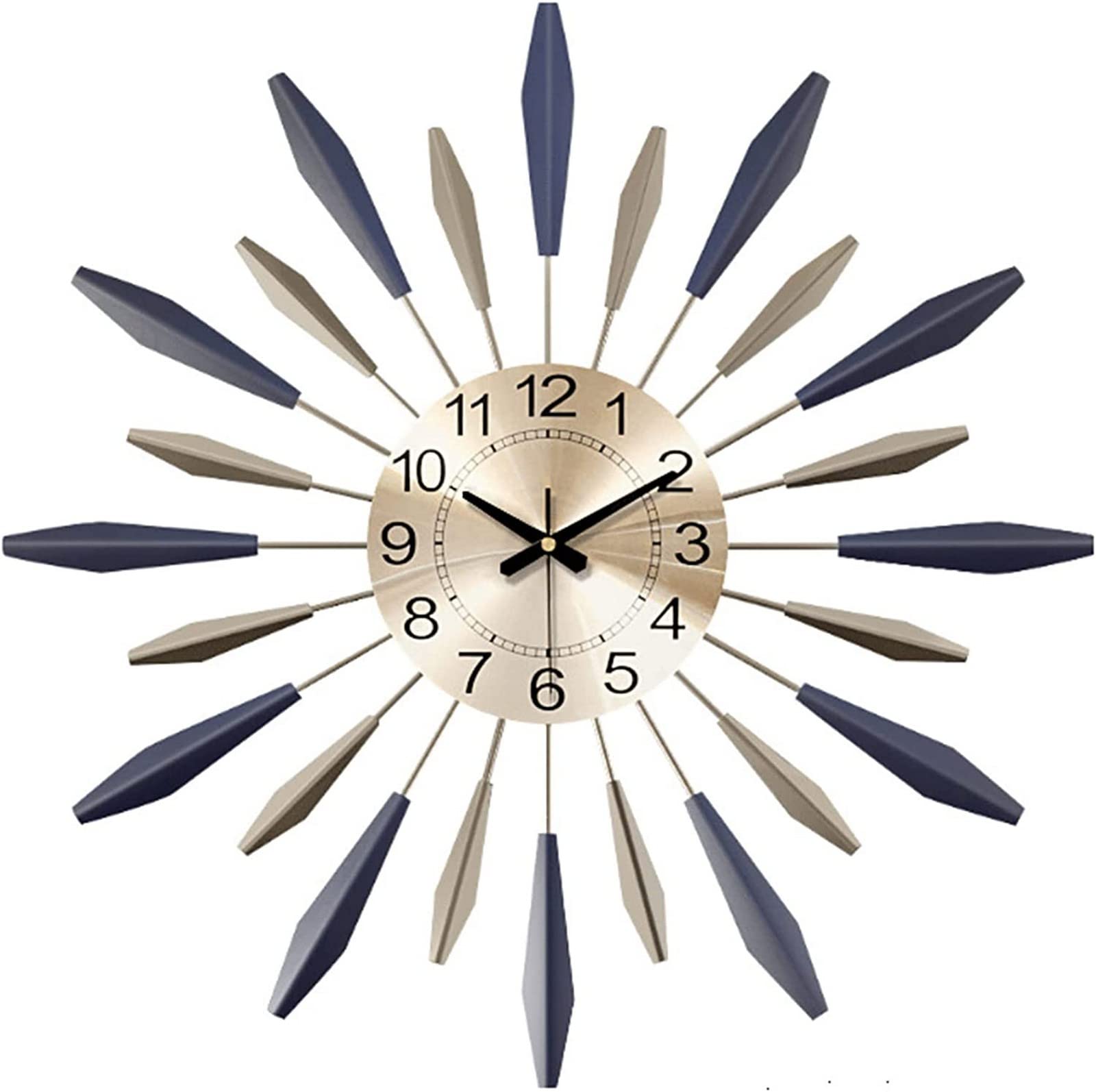 SaryEdge Wall Clock Art Simple Wall Clock Large Silent Modern Wall Clock,Creative Wrought Iron Wall Clock Mute Wall Clock for Living Room Bedroom Hotel Porch,23.6In Wall Decor Clo-A,A-23.6IN