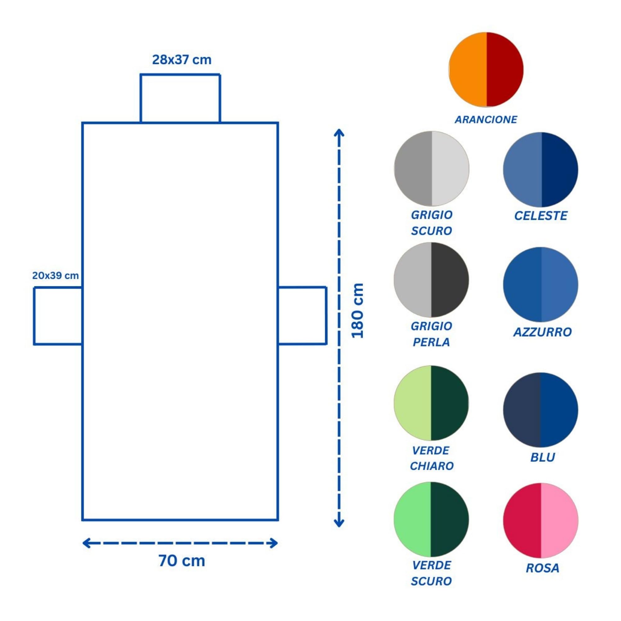 Telo Mare Bicolor Con Tasche E Cuscino Gonfiabile - Leggero, Assorbente, Per Spiaggia E Piscina - Foto 11