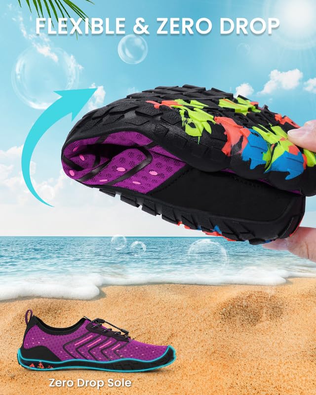 Image of Water Shoes for Women Men Quick-Dry Barefoot Shoes Breathable Aqua Socks for Swim Beach River Pool Lake Hiking Surfing Kayaking