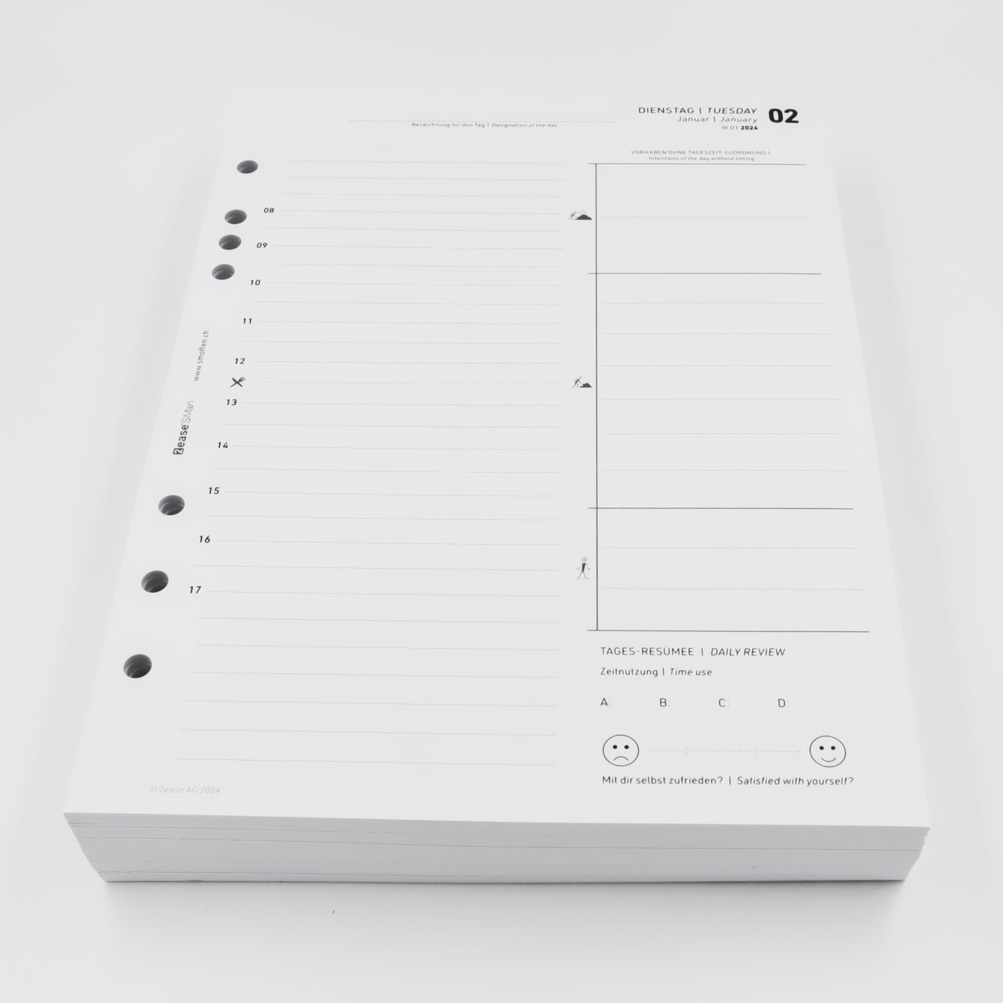 2ease SMan-Templates für 2025 für integriertes, professionelles ToDo-, Zeit- und Selbstmanagement: Doing-better-Selbststeuerungs-Box | smoffen.ch