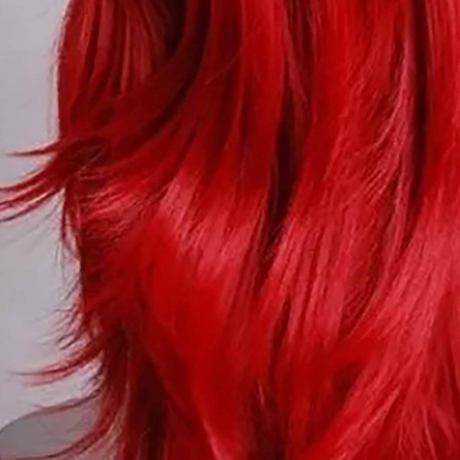 Długie Kręcone Faliste Czerwone Peruki dla Kobiet, Oddychająca Miękka Wygodna Czerwona Peruka z siatką na Włosy Włókno Syntetyczne Peruka na Halloween Święta Cosplay Impreza