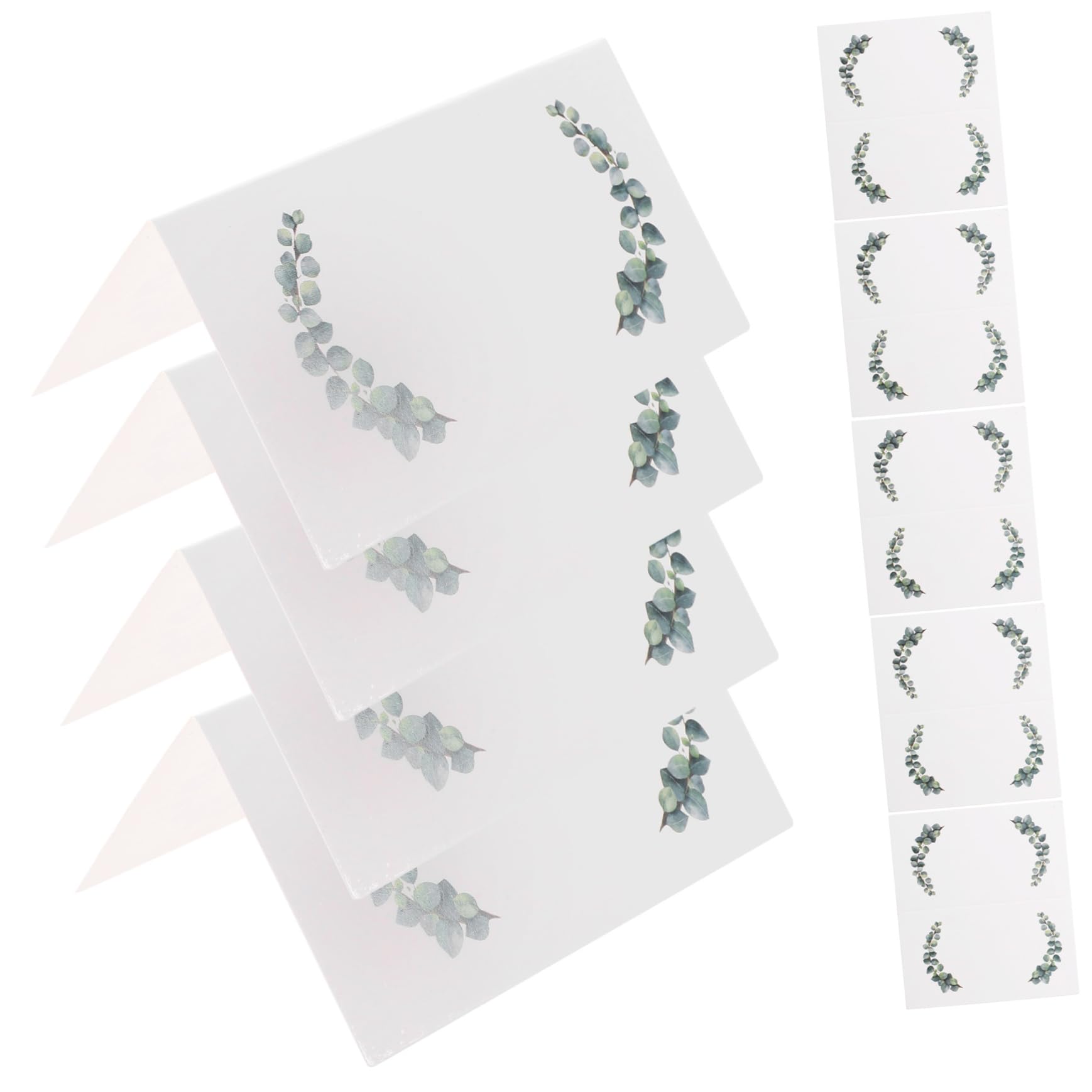 DECHOUS 300stücke Platzkarten Mit Blätterdesign Faltbare Tischkarten Für Hochzeiten Und Feiern Namensanzeige Und Tischdekoration