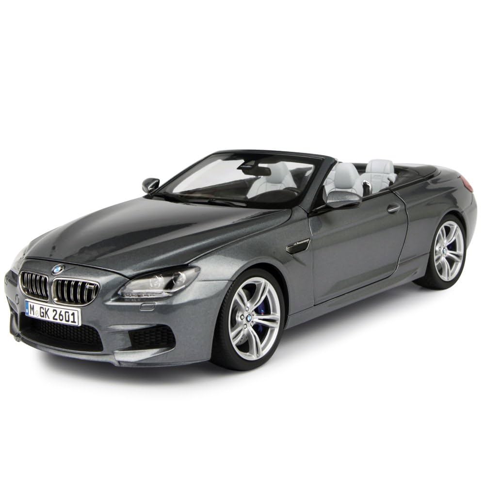 BMW M6 F12M Convertible Space Grey 1/18 Diecast Car Model by