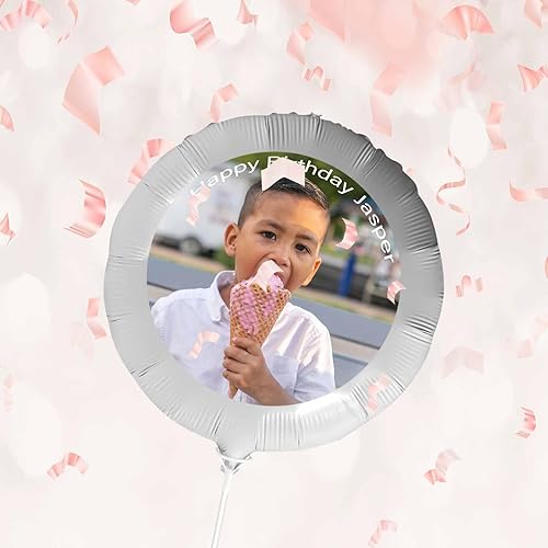 Miniatura 4 de Globo personalizado con cara, fotos personalizadas, globos de feliz cumpleaños, globos con nombre personalizado para regalos de fiesta de aniversario