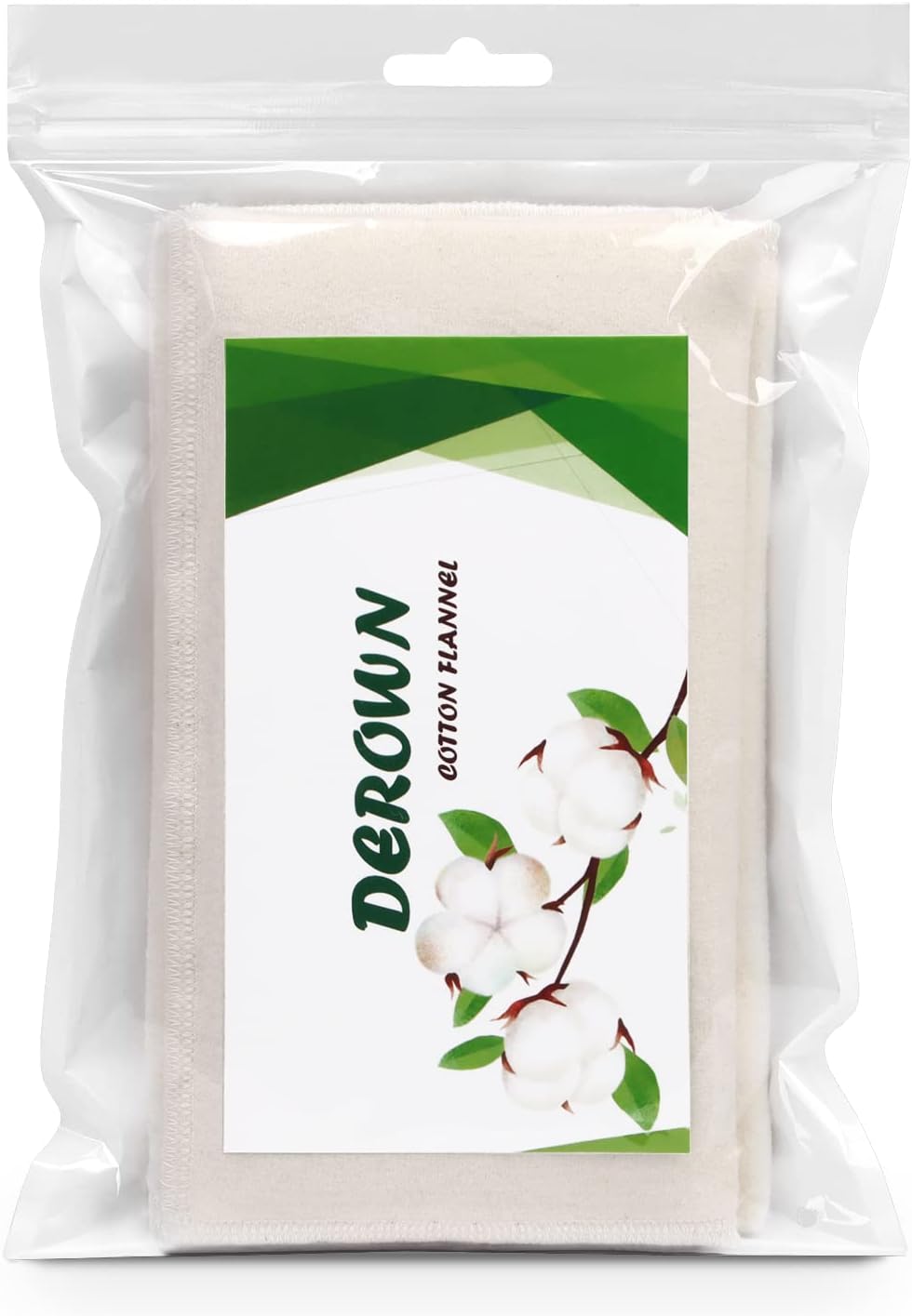 2Pcs Cotton Flannel for Castor Oil Pack, Less Mess Made of Unbleached Organic Cotton Flannel