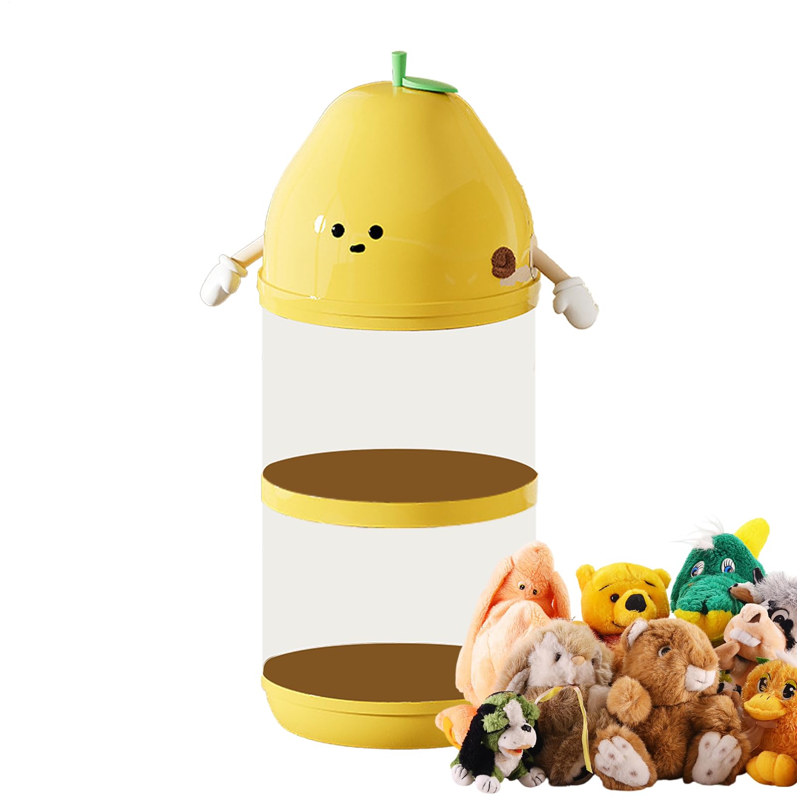 Tubo Transparente Alto Almacenaje Peluches Diseño Vertical Transparente Que