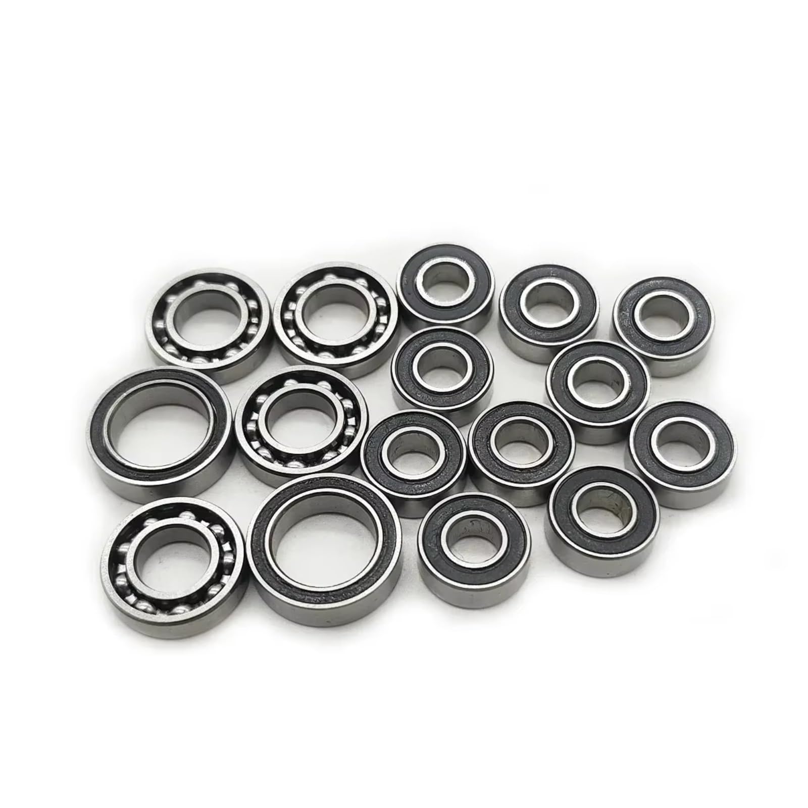 Für Axial Für SCX10 III AR45 1/10 16 Teiliges Kugellager Set Vorder Hinterachse Schwarz Gummigedichtet Gerade Achse Chassis RC Modell RC Lagerteile